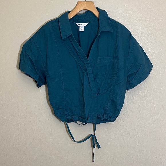Athleta Tops - Athleta Teal Short Sleeve Shirt